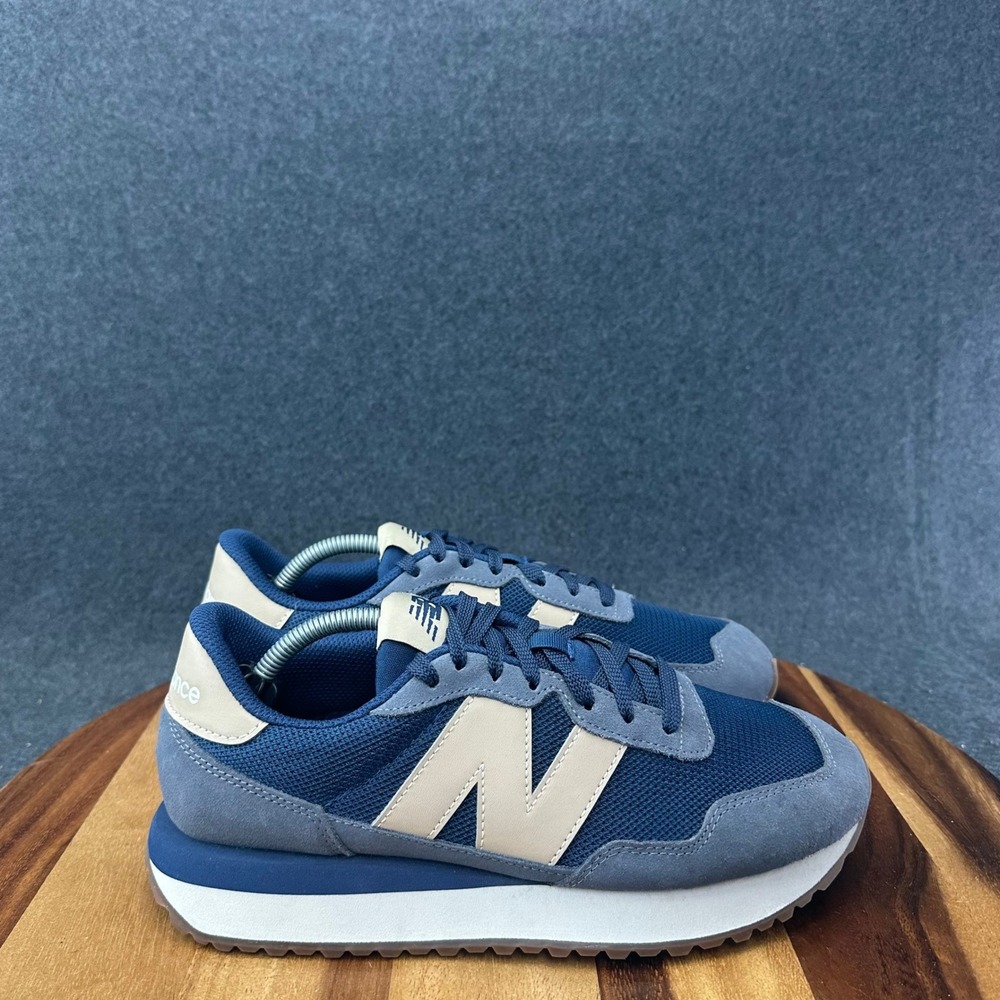 New Balance 237 Sneakers Womens Navy Blue Grey Suede Mesh MS237LON 8.5M